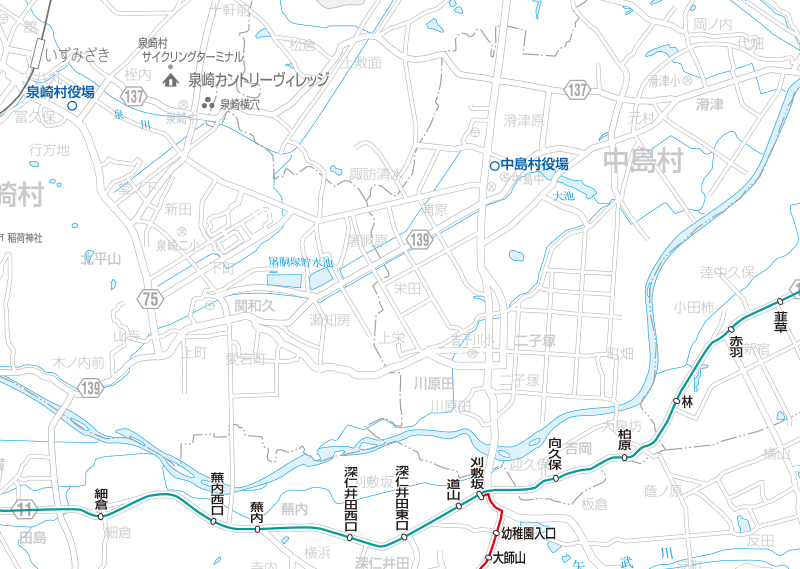 福島交通　路線図：泉崎