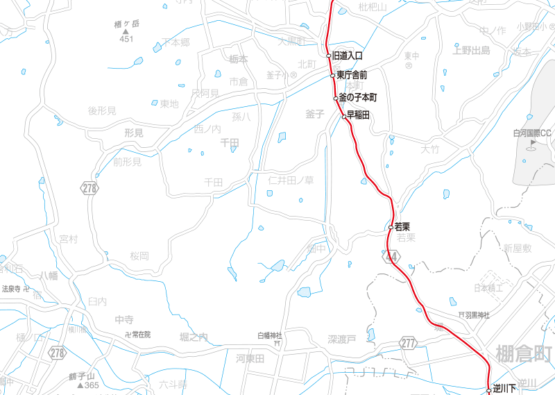 福島交通　路線図：東